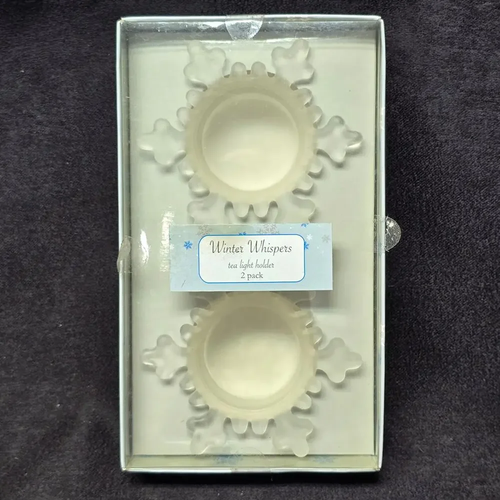 Noteworthy Snowflake Winter Whispers Tea Light Candle Holder 3